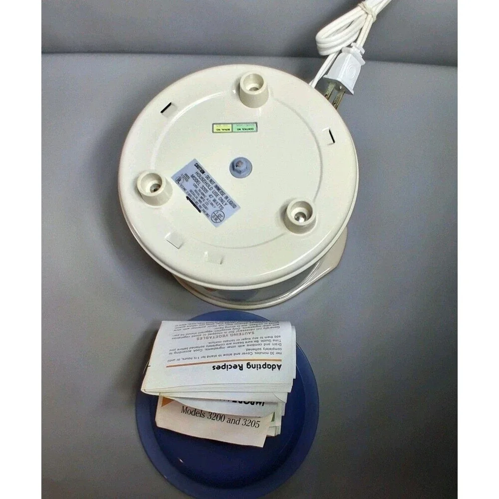 Rival Crock-Ette Stoneware Slow Cooker Model 3200/3 Cream & Cornflower Blue 3200